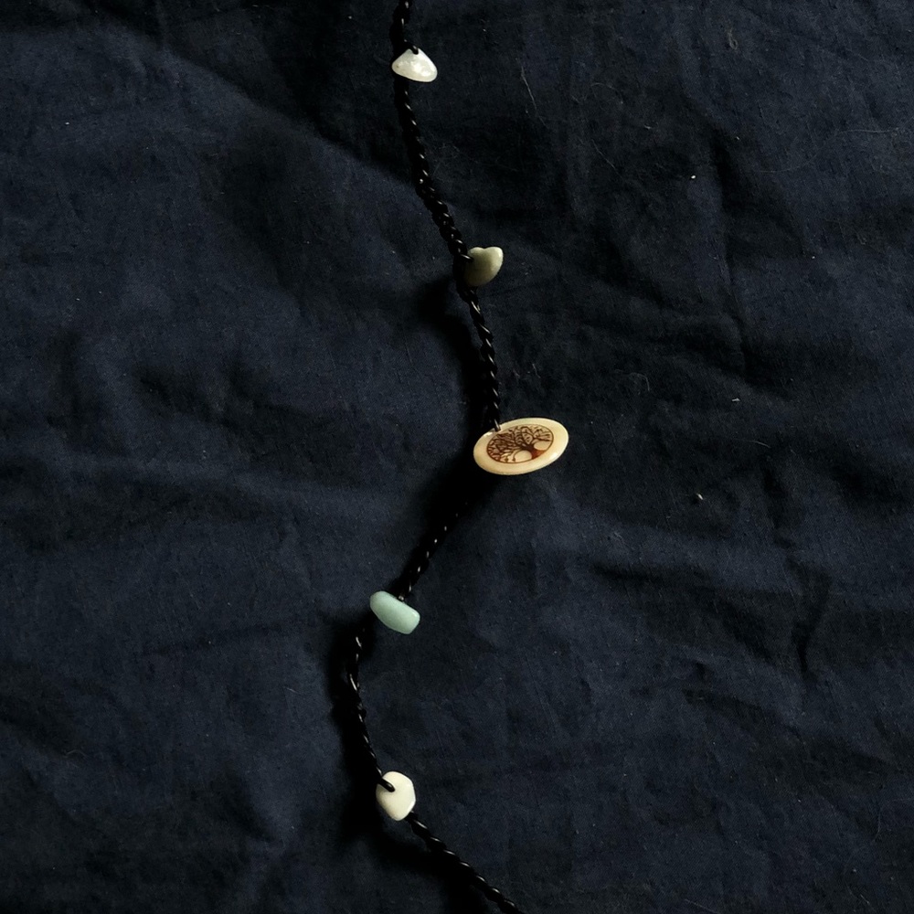Braided wishing anklet with crystals!